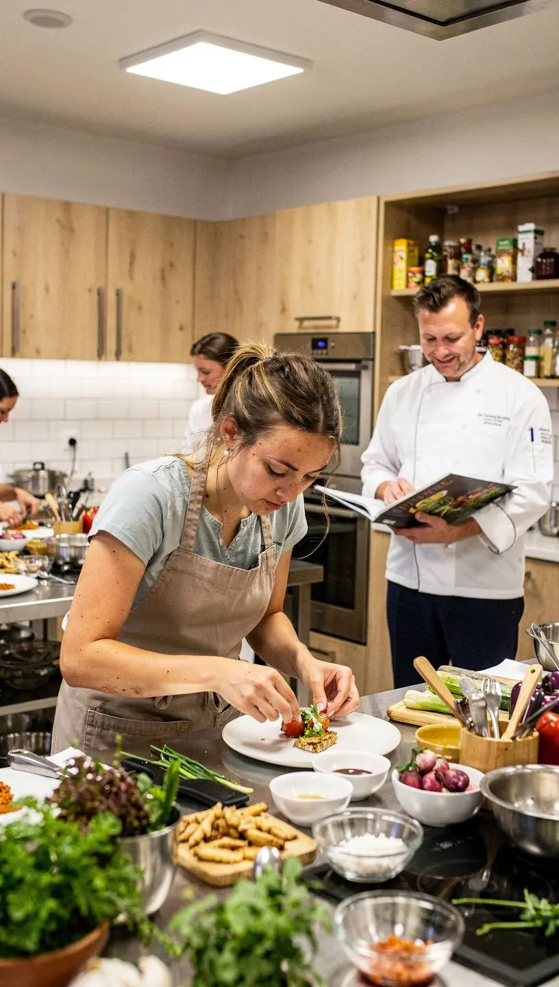 Ein stilvolles Regal voller verschiedener Kochbücher über österreichische Küche.