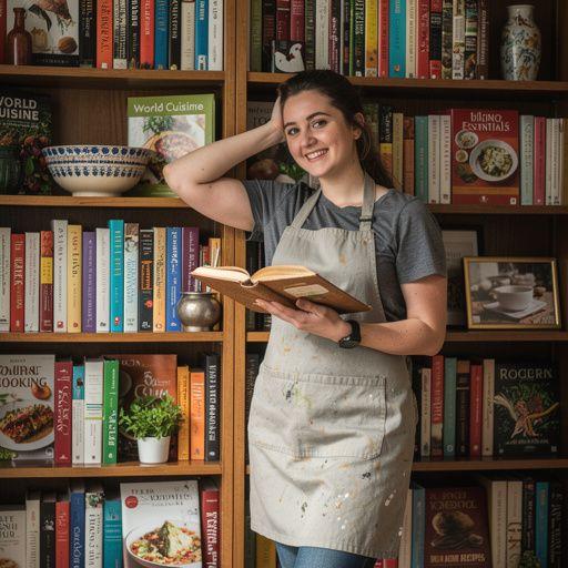 Ein Teller mit einer köstlichen Sachertorte, umgeben von Rezepten.