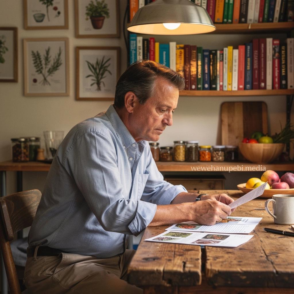 Ein Bild von einer Auswahl an Kräutern und Gewürzen neben einem Kochbuch.